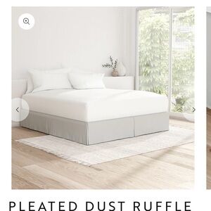 Pleated Dust Ruffle in Gray